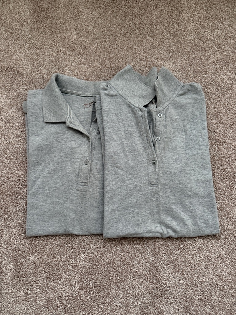 Arizona Jean Company Gray Short Sleeve Polo Dress Top (Set of 2)